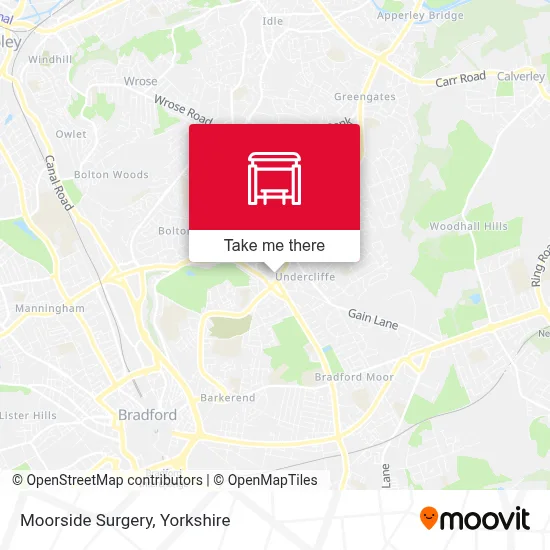 Moorside Surgery map