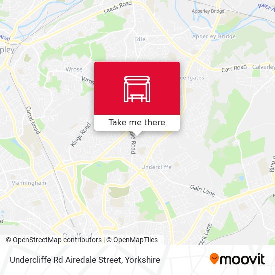 Undercliffe Rd Airedale Street map