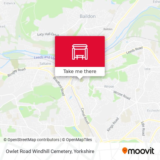 Owlet Road Windhill Cemetery map