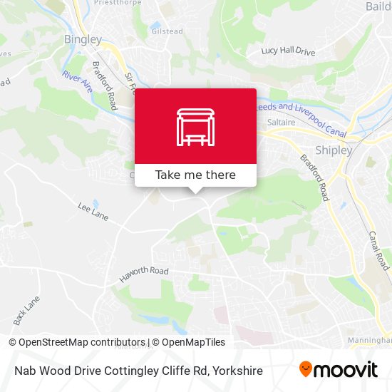 Nab Wood Drive Cottingley Cliffe Rd map