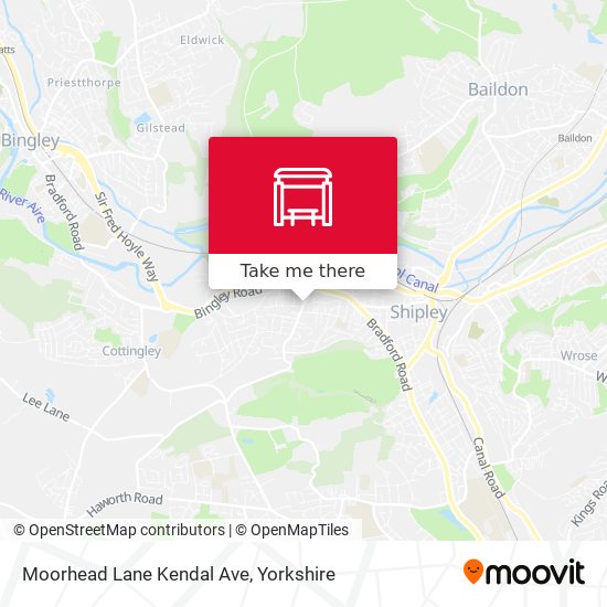 Moorhead Lane Kendal Ave map