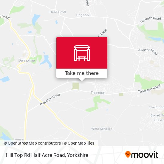 Hill Top Rd Half Acre Road map