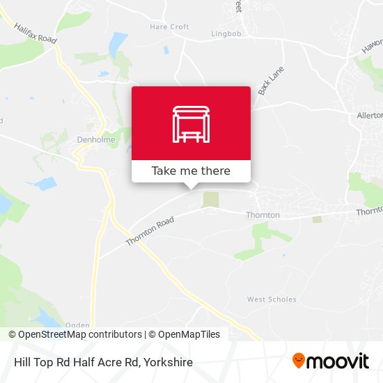Hill Top Rd Half Acre Rd map