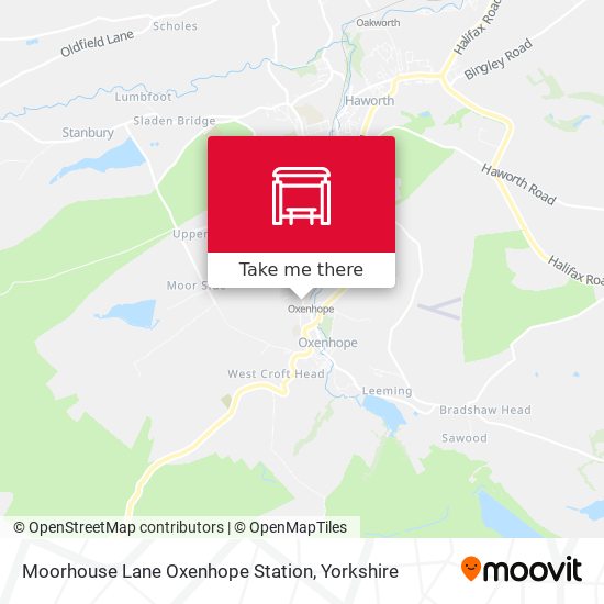 Moorhouse Lane Oxenhope Station map
