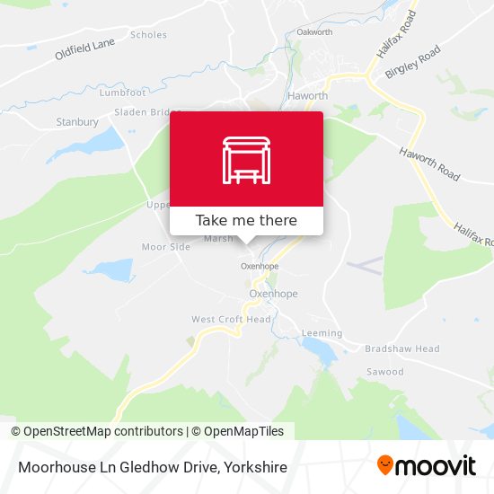 Moorhouse Ln Gledhow Drive map