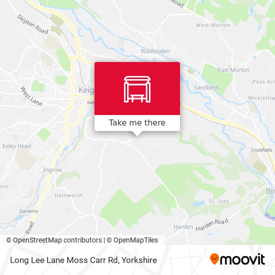 Long Lee Lane Moss Carr Rd map