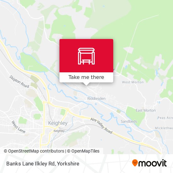 Banks Lane Ilkley Rd map