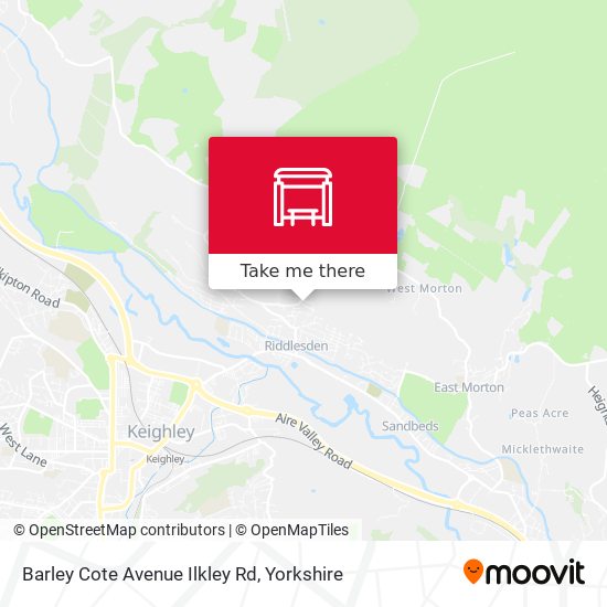 Barley Cote Avenue Ilkley Rd map