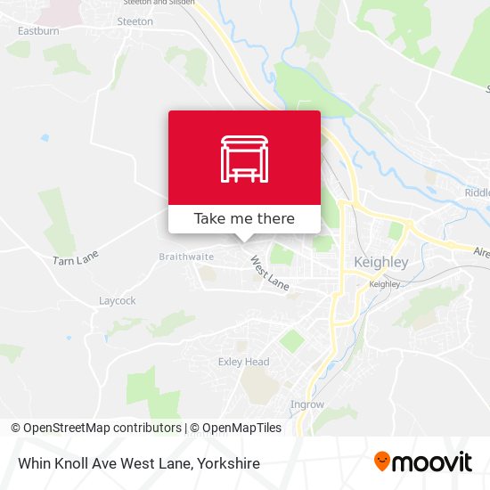 Whin Knoll Ave West Lane map
