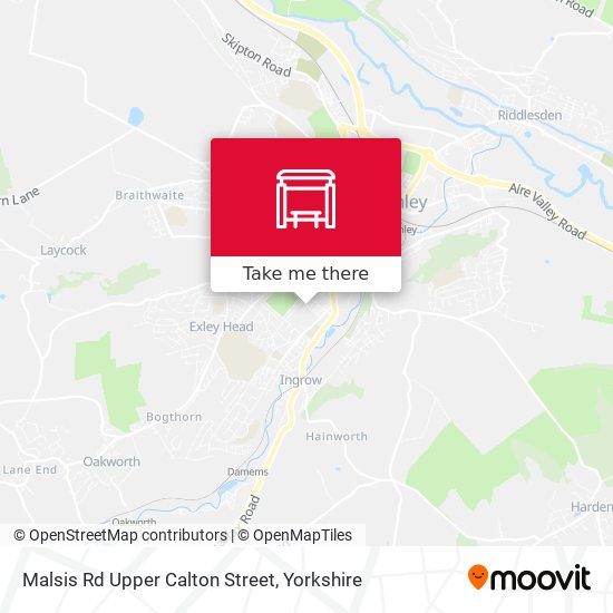 Malsis Rd Upper Calton Street map
