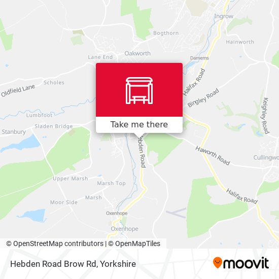 Hebden Road Brow Rd map