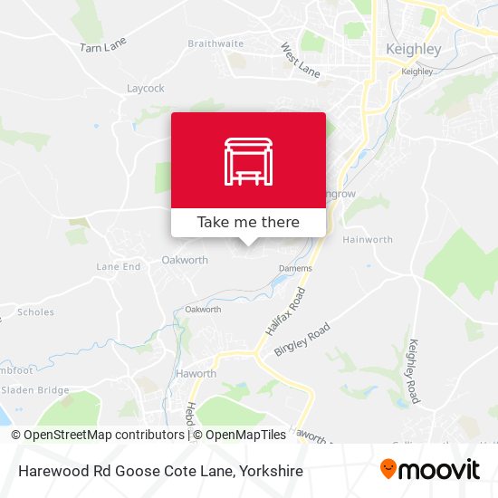 Harewood Rd Goose Cote Lane map