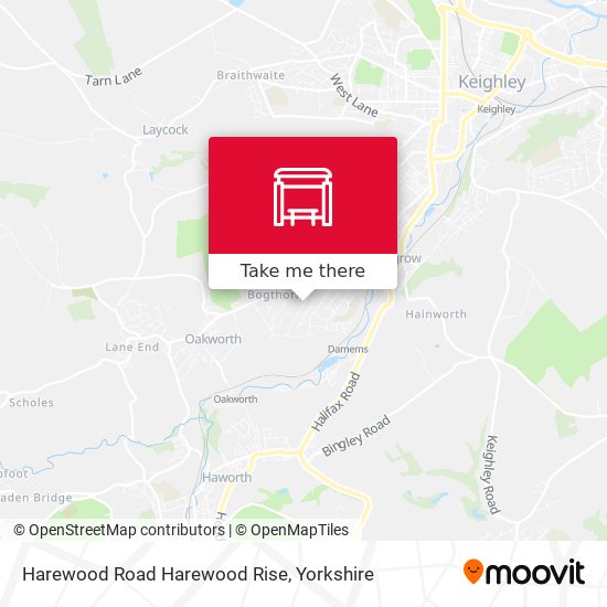 Harewood Road Harewood Rise map