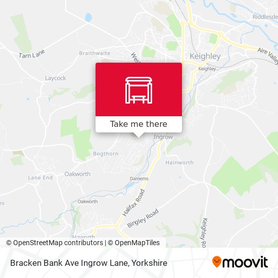 Bracken Bank Ave Ingrow Lane map