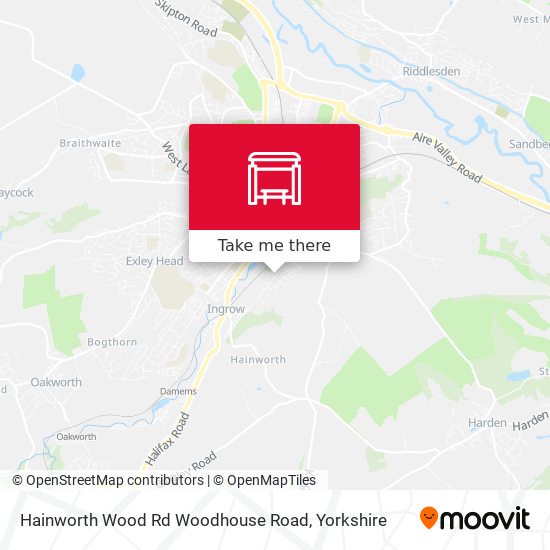 Hainworth Wood Rd Woodhouse Road map
