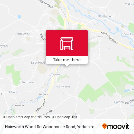 Hainworth Wood Rd Woodhouse Road map