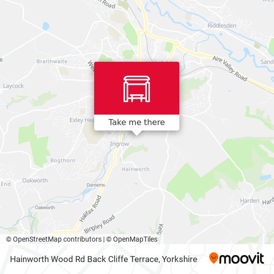 Hainworth Wood Rd Back Cliffe Terrace map