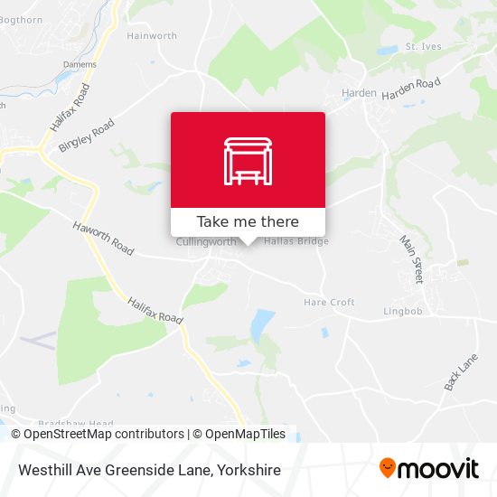Westhill Ave Greenside Lane map
