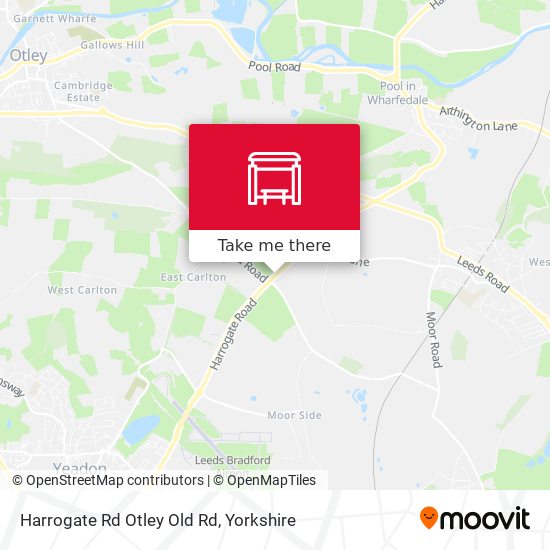 Harrogate Rd Otley Old Rd map