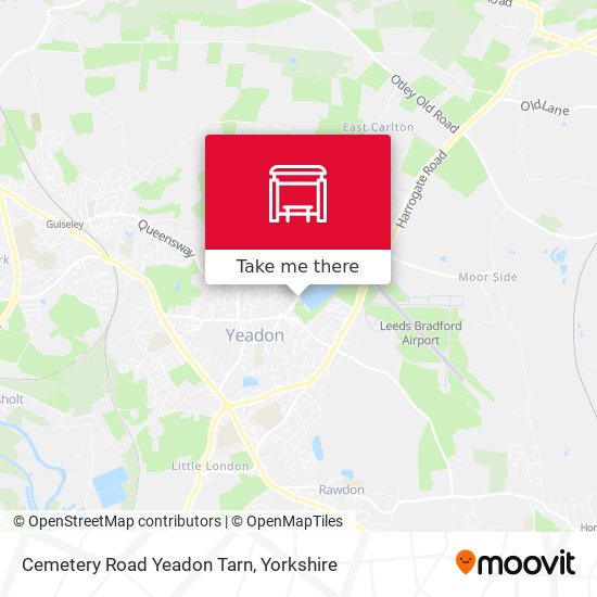 Cemetery Road Yeadon Tarn map