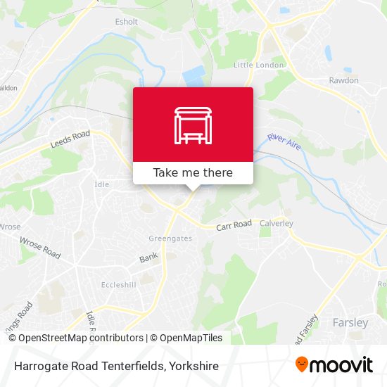 Harrogate Road Tenterfields map