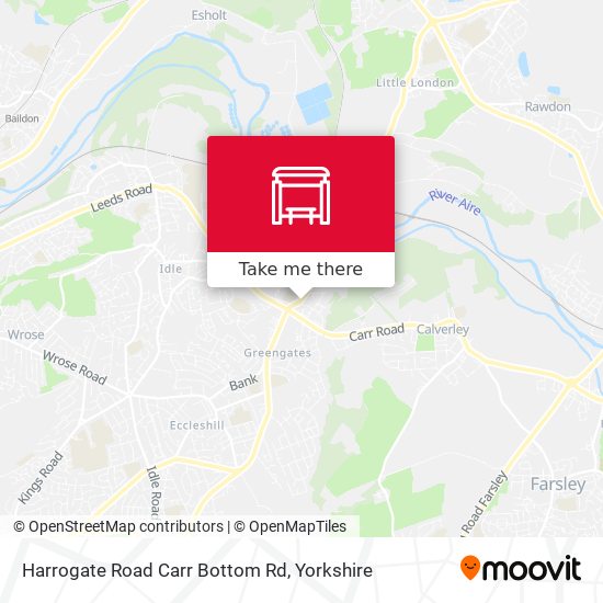 Harrogate Road Carr Bottom Rd map