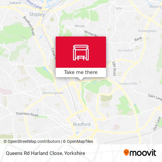 Queens Rd Harland Close map