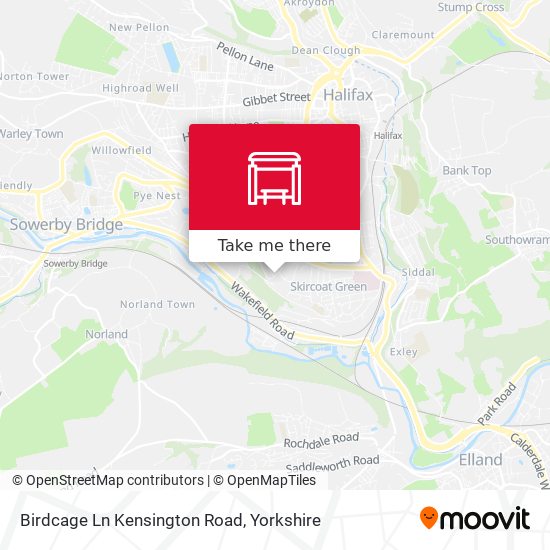 Birdcage Ln Kensington Road map