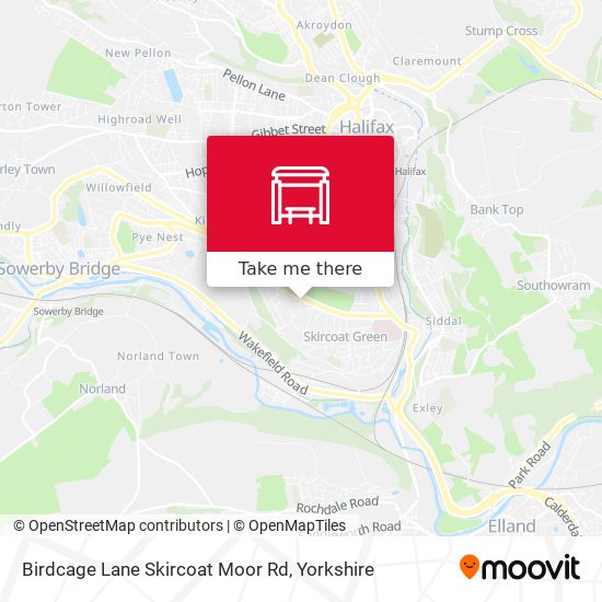 Birdcage Lane Skircoat Moor Rd map