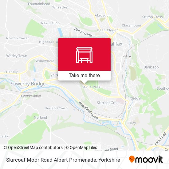 Skircoat Moor Road Albert Promenade map