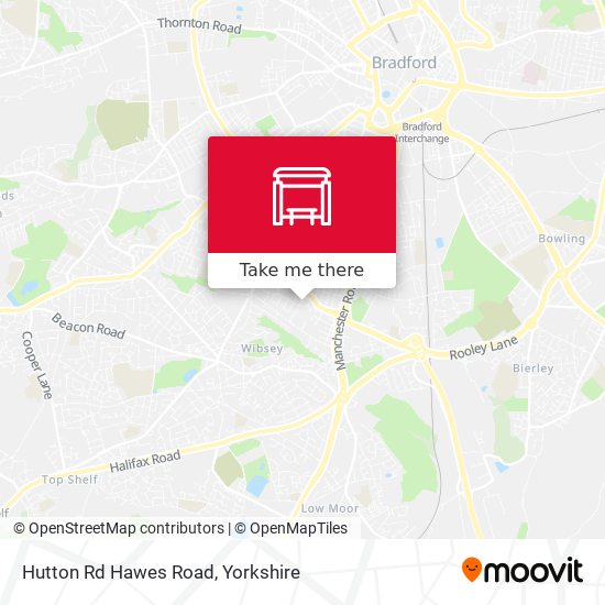 Hutton Rd Hawes Road map