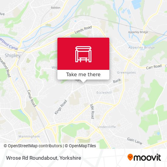 Wrose Rd Roundabout map