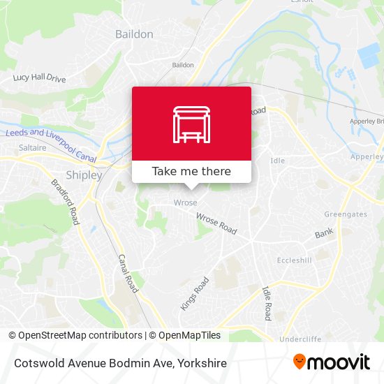 Cotswold Avenue Bodmin Ave map