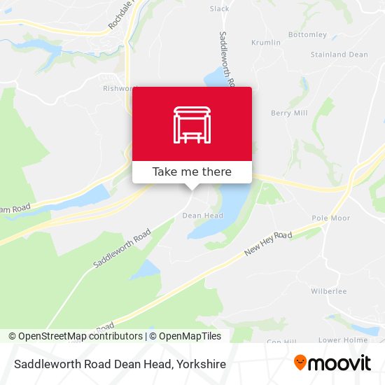 Saddleworth Road Dean Head map