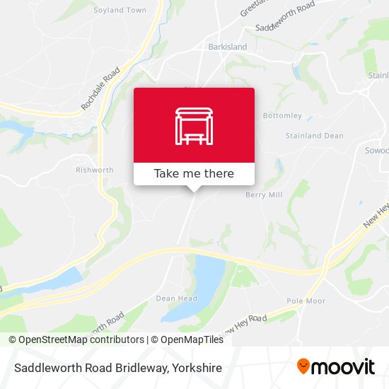 Saddleworth Road Bridleway map