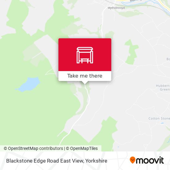 Blackstone Edge Road East View map
