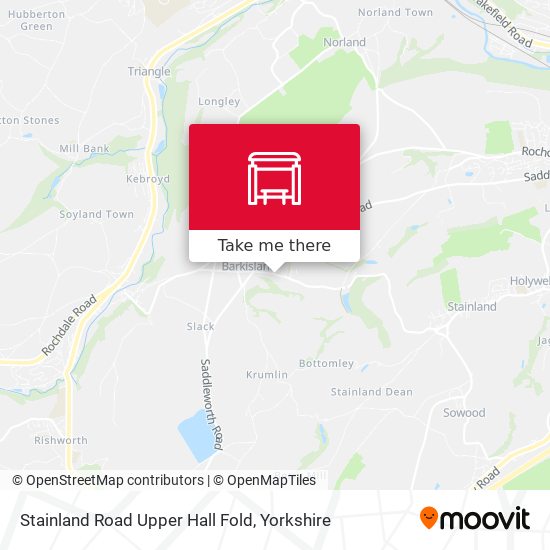 Stainland Road Upper Hall Fold map