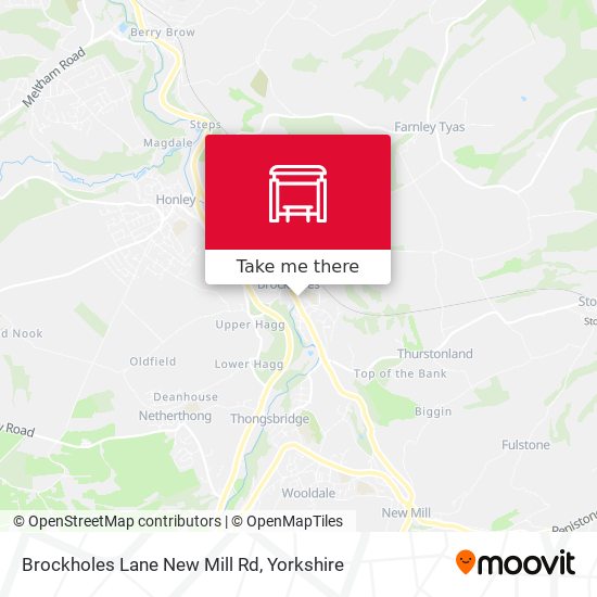 Brockholes Lane New Mill Rd map