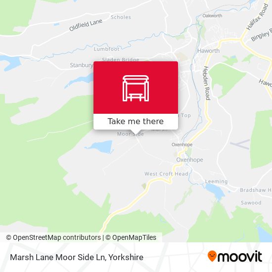Marsh Lane Moor Side Ln map