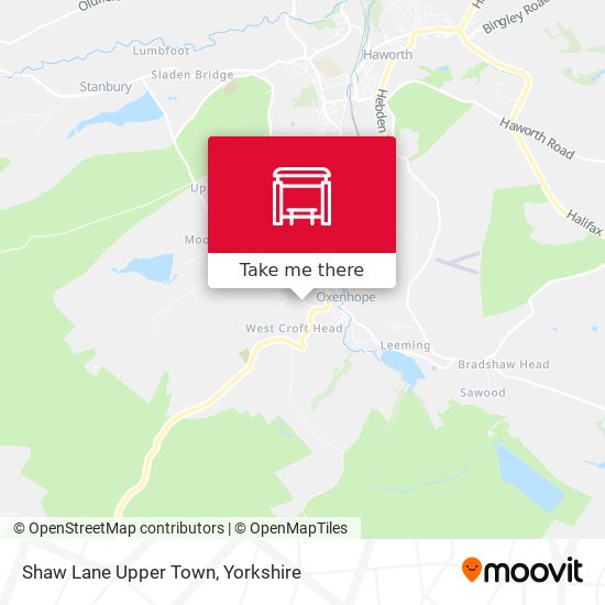 Shaw Lane Upper Town map