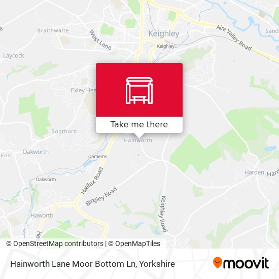 Hainworth Lane Moor Bottom Ln map
