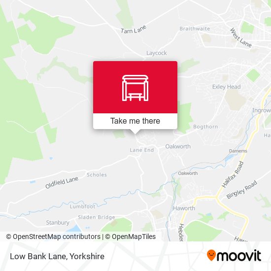 Low Bank Lane map