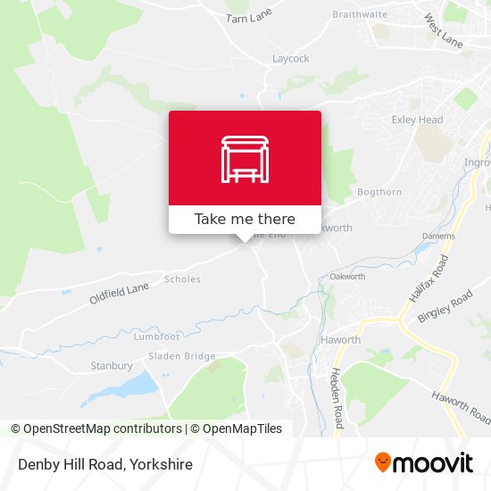 Denby Hill Road map