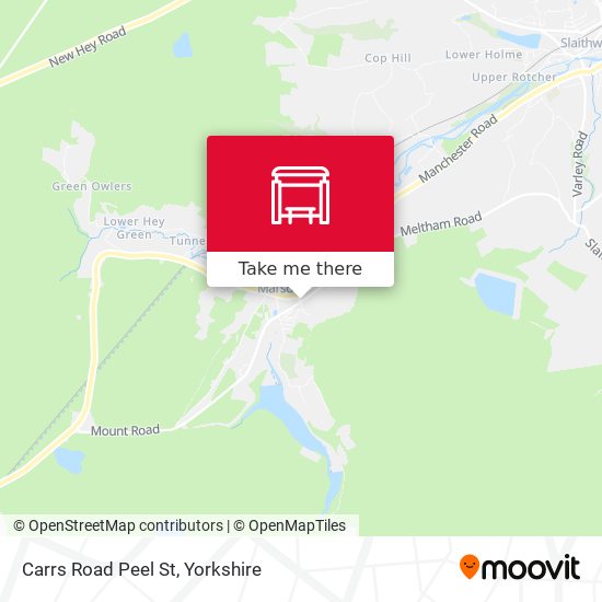 Carrs Road Peel St map