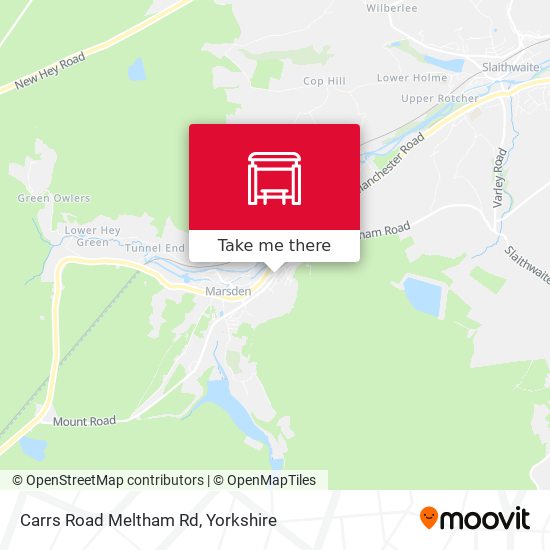 Carrs Road Meltham Rd map