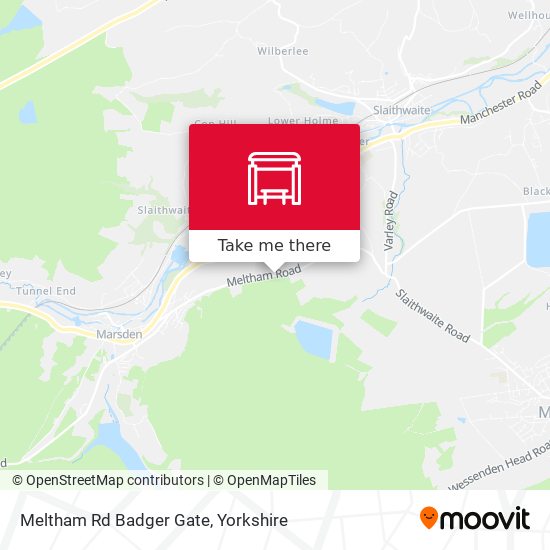 Meltham Rd Badger Gate map