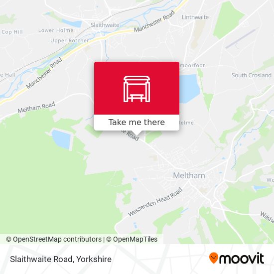 Slaithwaite Road map