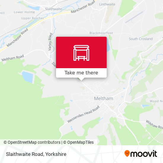 Slaithwaite Road map