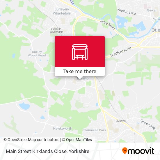 Main Street Kirklands Close map