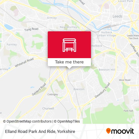 Elland Road Park And Ride map